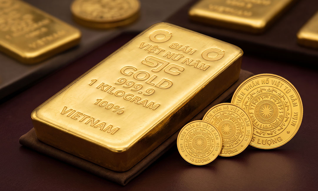La diferencia de precio entre el oro de SJC y el oro mundial se ha reducido a 2 millones de VND por onza.